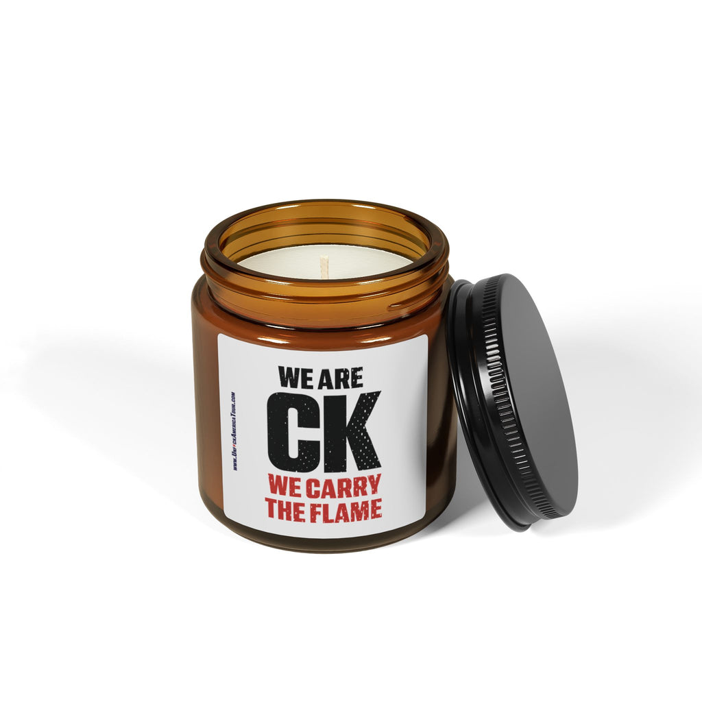 Scented Candle — “We Are CK, We Carry The Flame” Amber Soy Jar