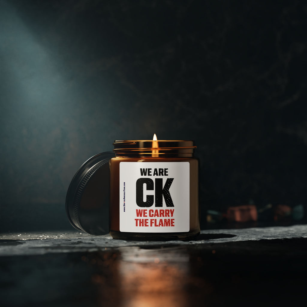 Scented Candle — “We Are CK, We Carry The Flame” Amber Soy Jar